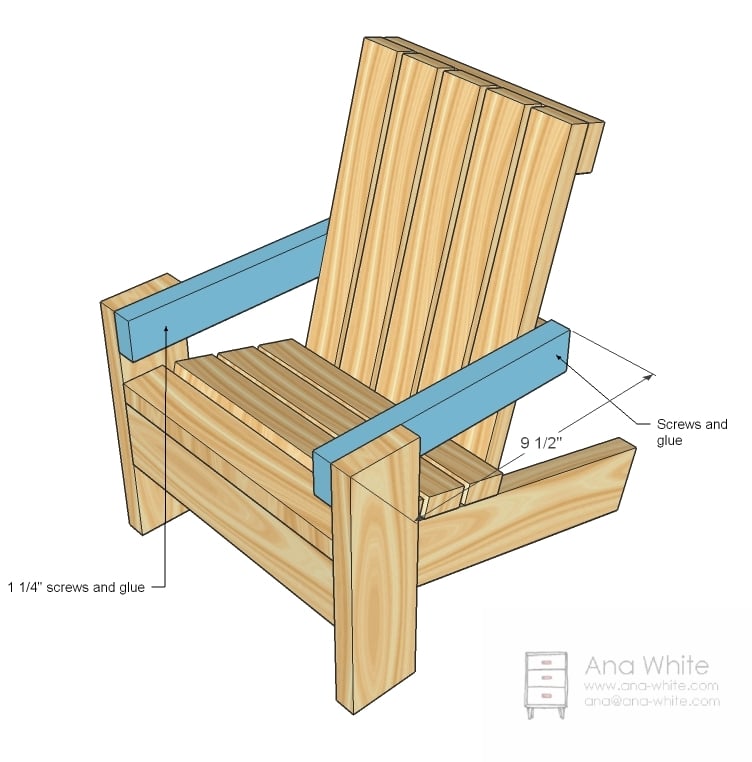  White | Build a Fiona's Doll Adirondack Chair | Free and Easy DIY