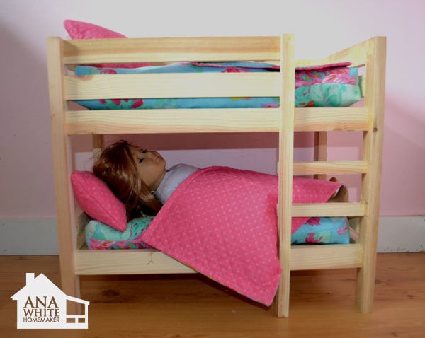 Doll Bunk Beds For American Girl, How To Make A Dollhouse Bunk Bed