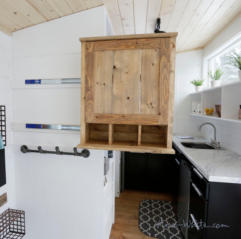 Kitchen Cabinet Sliders {DIY}