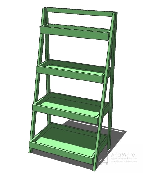 DIY Ladder Shelf Plans