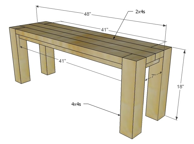 2x4 kitchen table plans