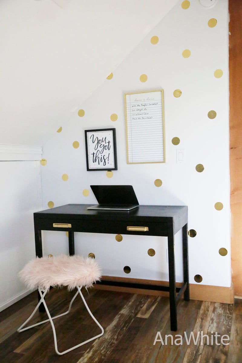 Simple Writing Desk With Drawer Ana White