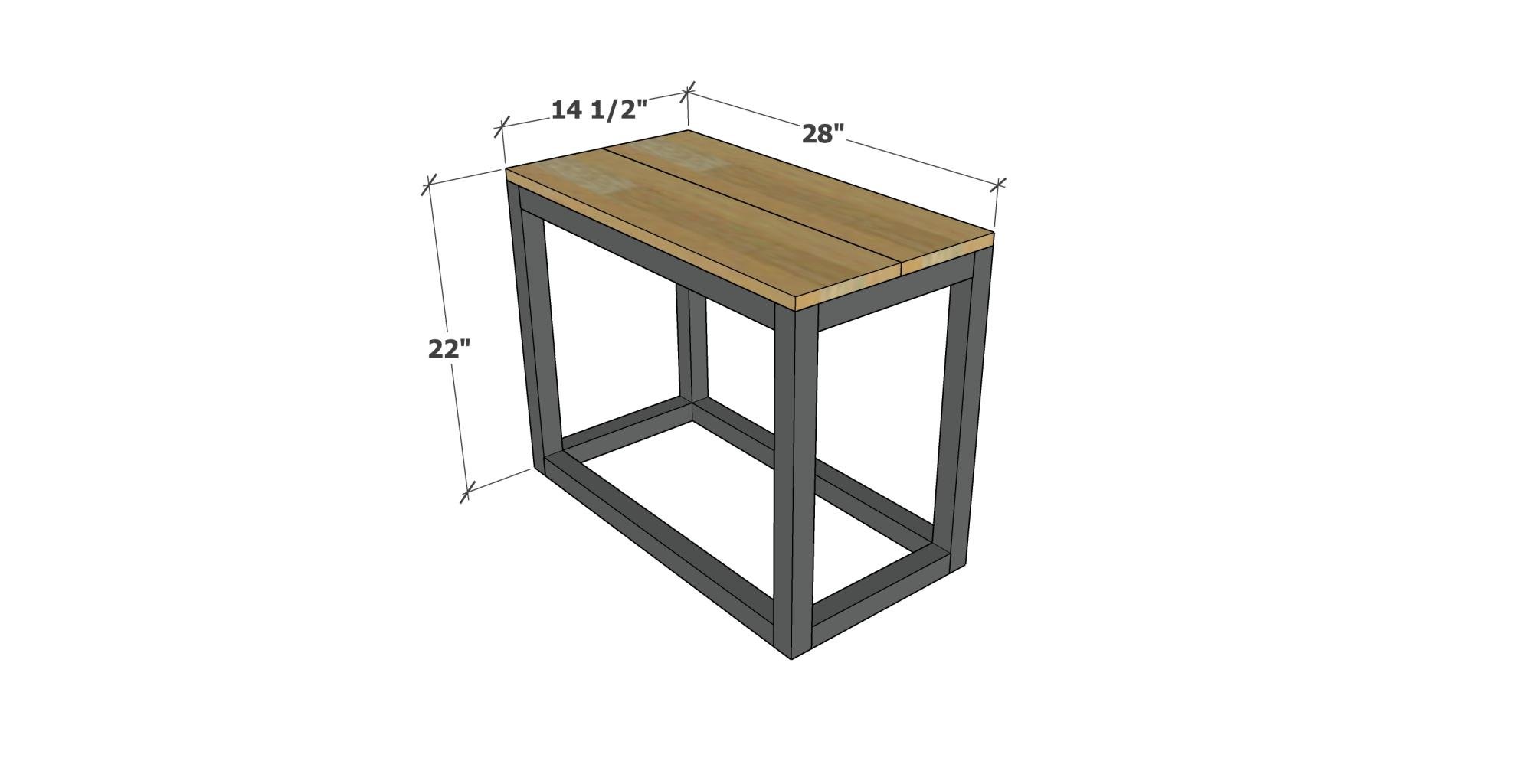 rectangle side table plans