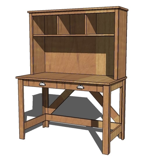 Computer Desk with Hutch Plans Free