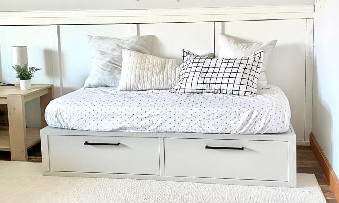 bed with drawers diy plans