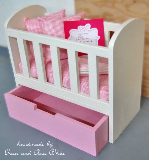 Wooden Build Your Own Baby Doll Crib PDF Plans