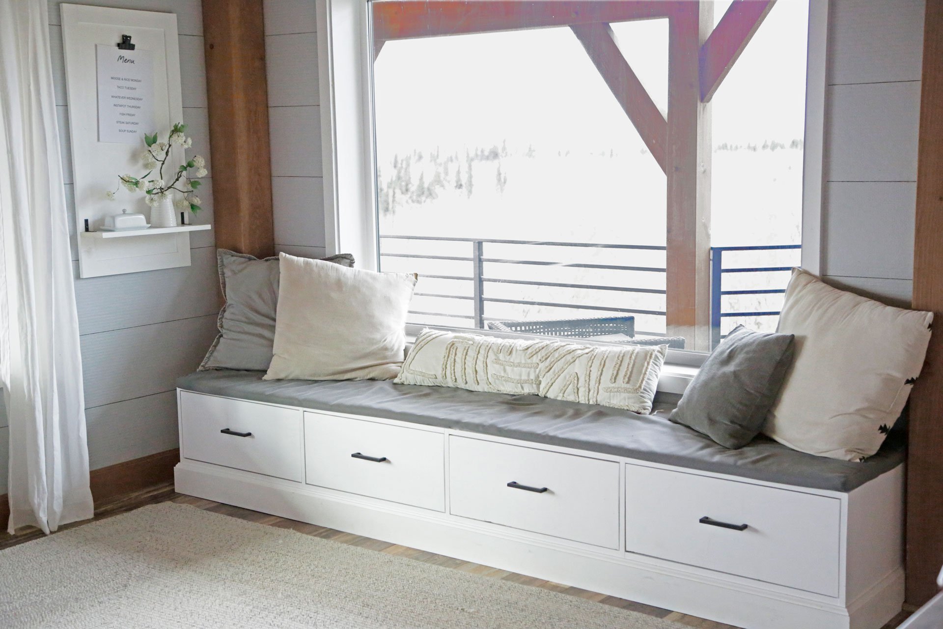 diy window seat with drawers
