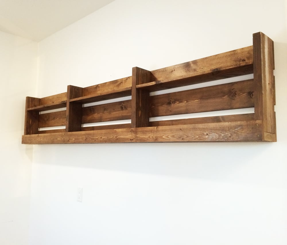 Small Pallet Inspired Coat Rack with Shelves
