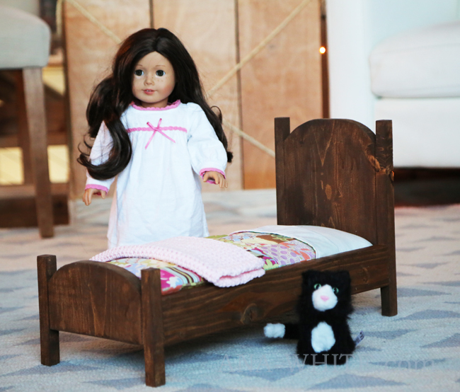 easy to build american girl doll bed 18" dolls