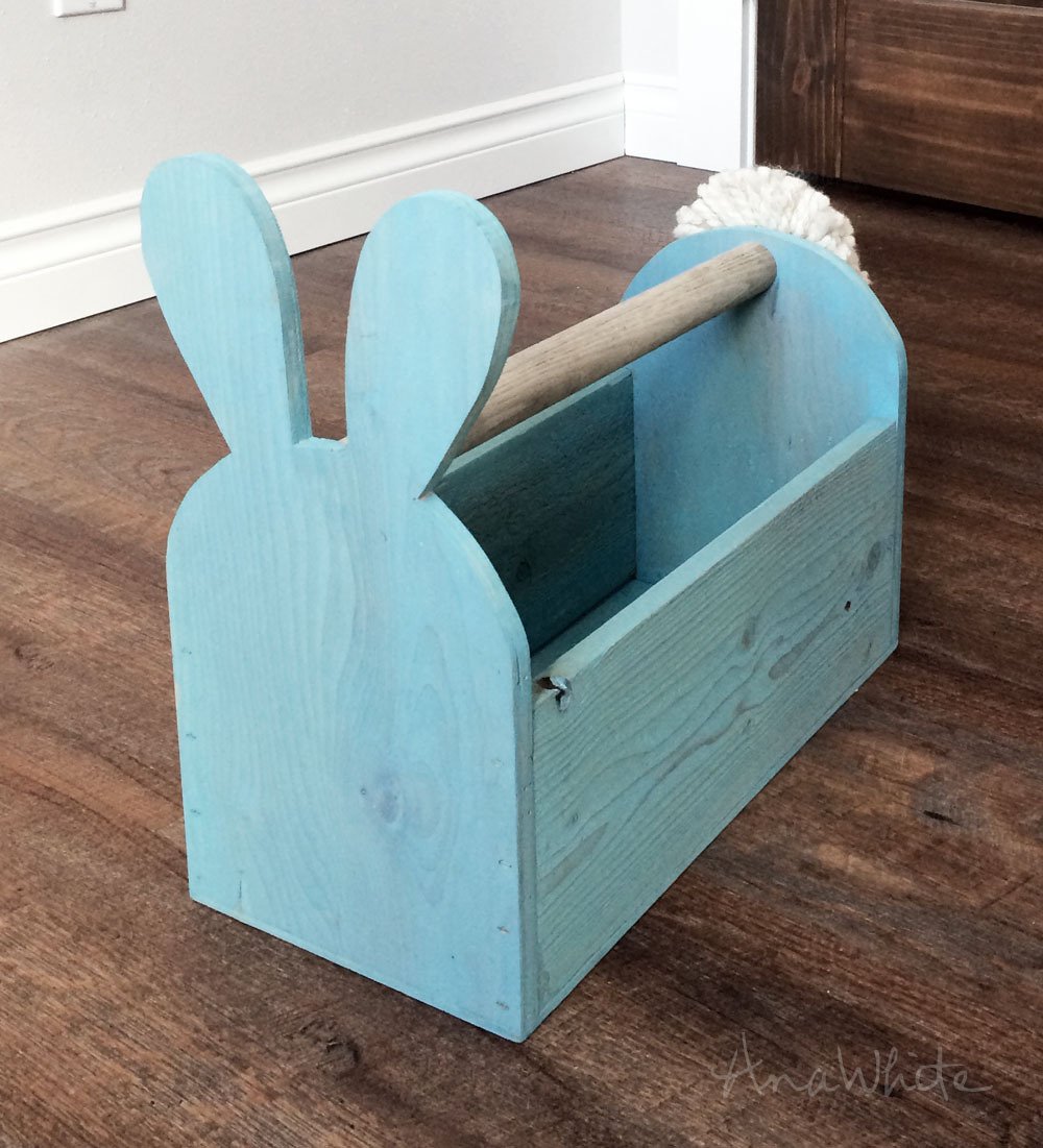 Ana White | Wood Easter Basket Bunny Shaped Trug - DIY ...