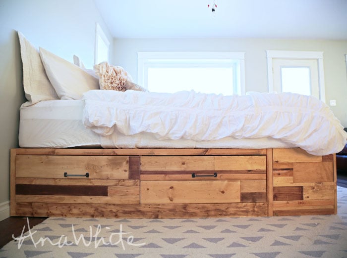 storage bed with drawers scrap wood plans