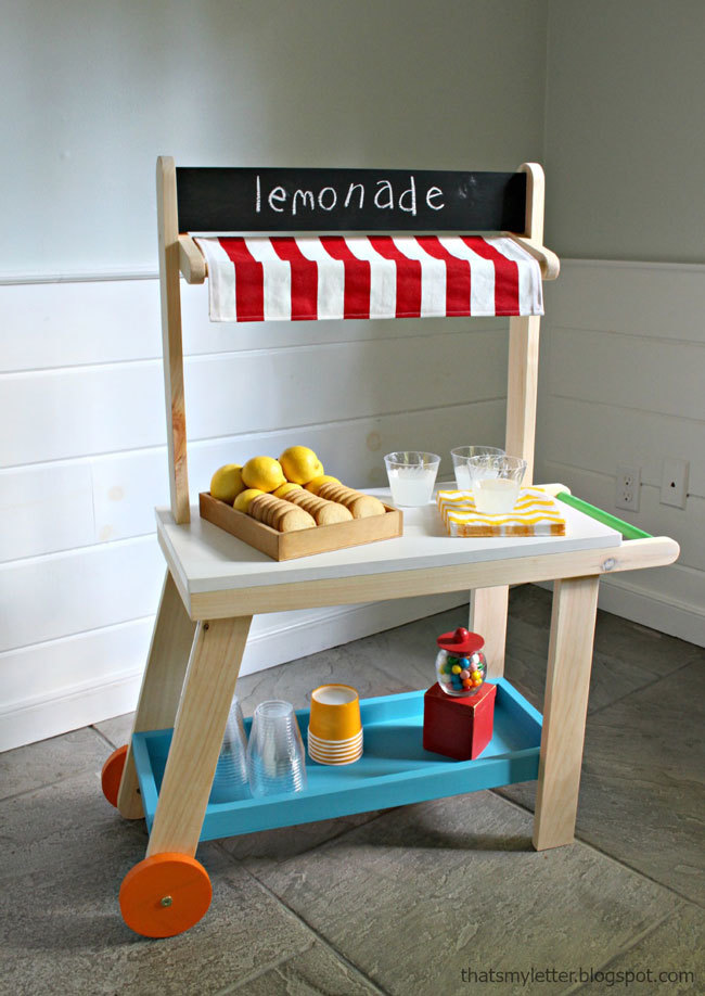 Ana White HOW TO: Wood Pretend Play Lemonade Cart for 