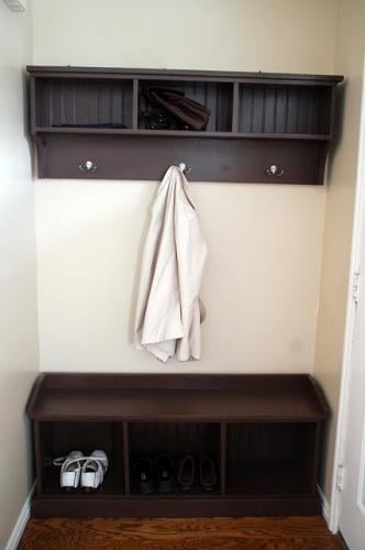 Ana White | Build a Entryway Bench and Storage Shelf with Hooks ...