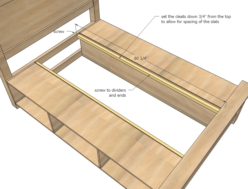 Bed Frame with Storage Drawers