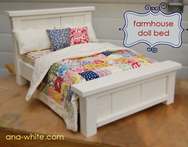 traditional doll beds to look more like our farmhouse beds