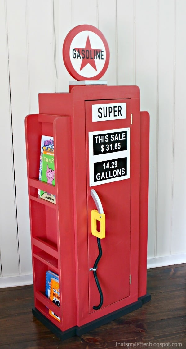 How To Build A Vintage Gas Pump Cabinet With Side Bookshelves