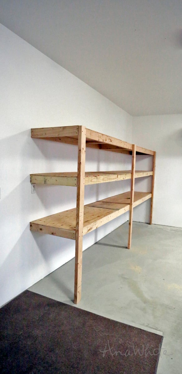 Super Efficient 2x4 Garage Shelves