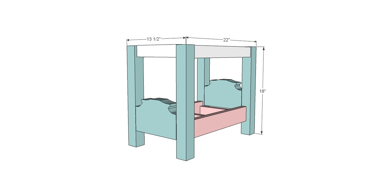 Woodwork American Girl Doll Canopy Bed Plans PDF Plans