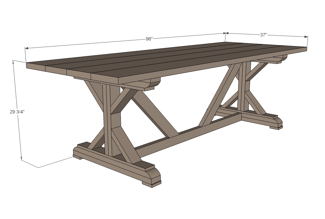 Farmhouse Table Dimensions