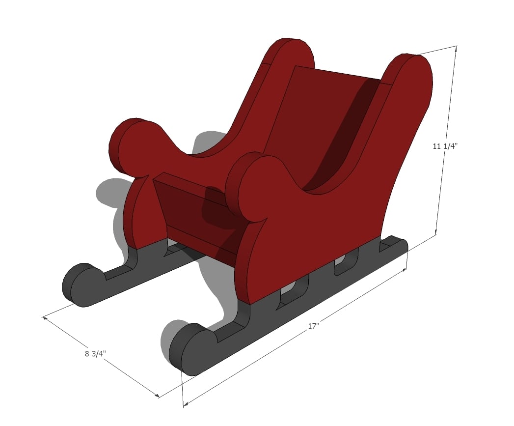 Wood Sleigh Pattern PDF Woodworking