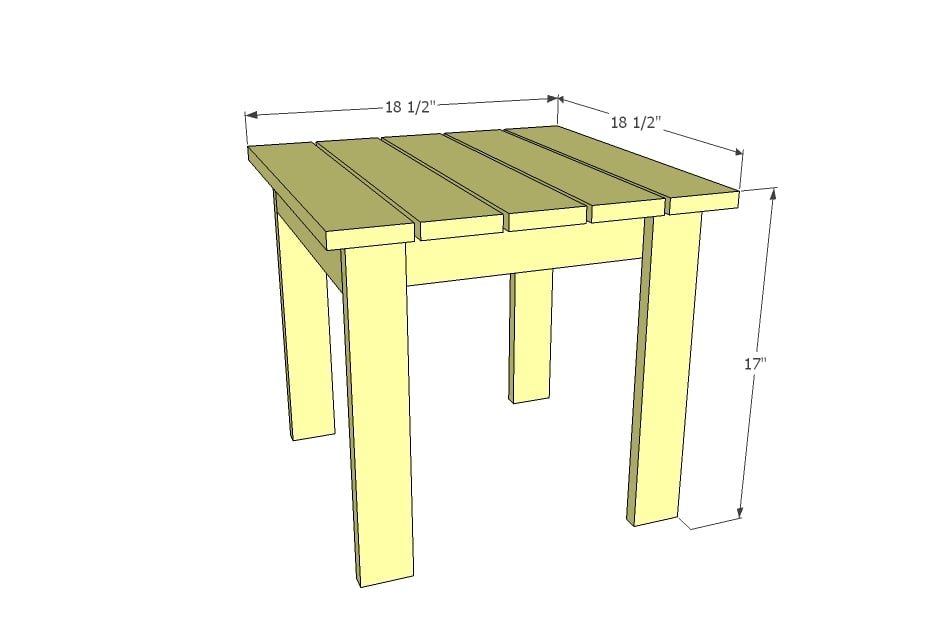Adirondack Side Table Plans PDF Woodworking