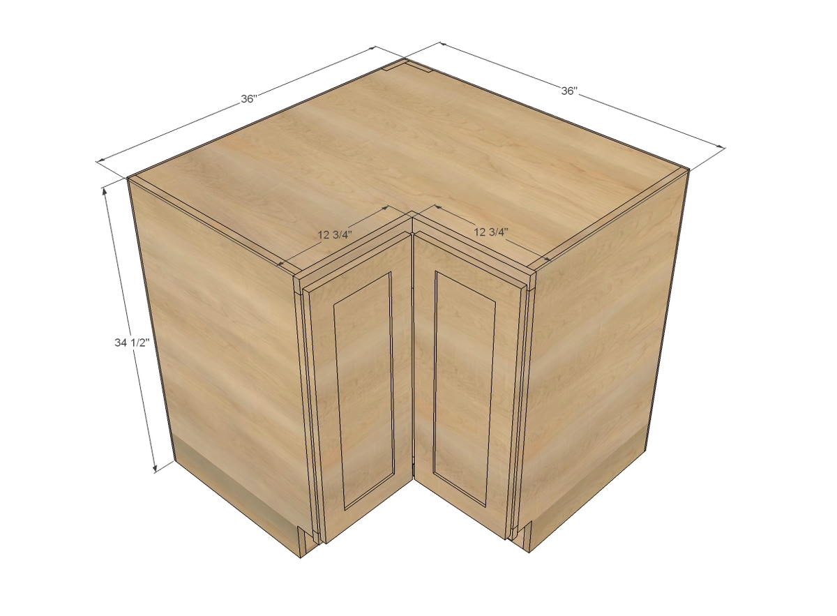 36 inch corner kitchen sink cabinet dimensions
