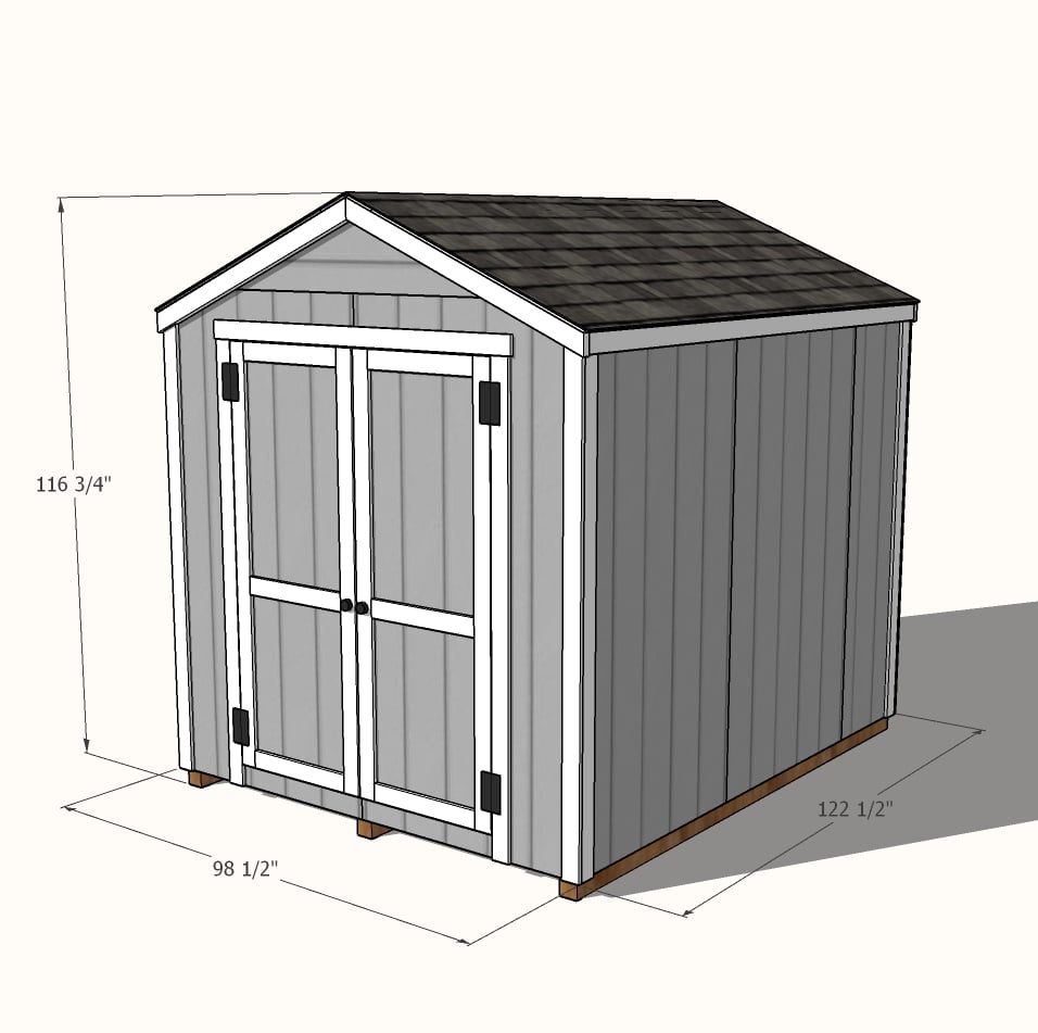 shed dimensions diagram