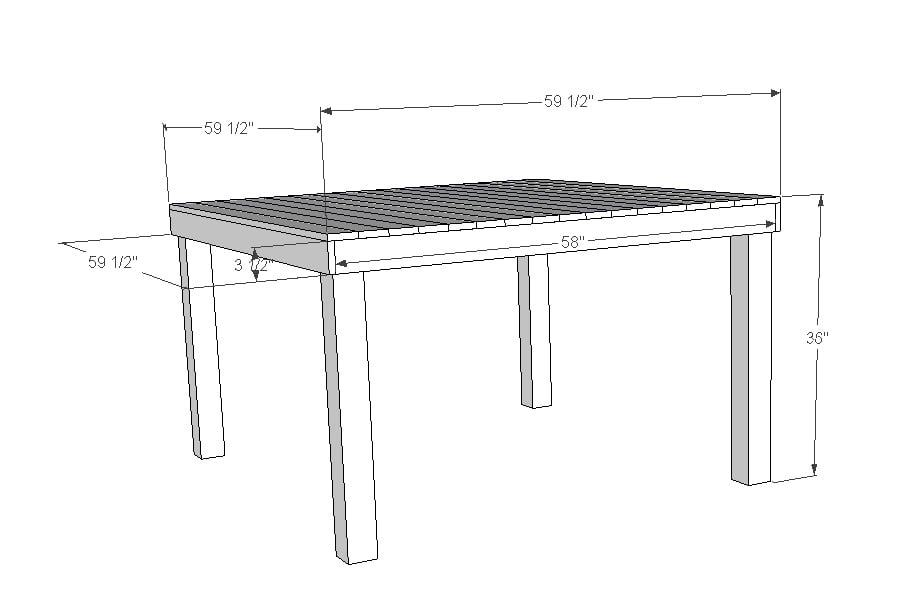 2X4 Basics Picnic Table Kit also Two Story U Shaped House Plans 