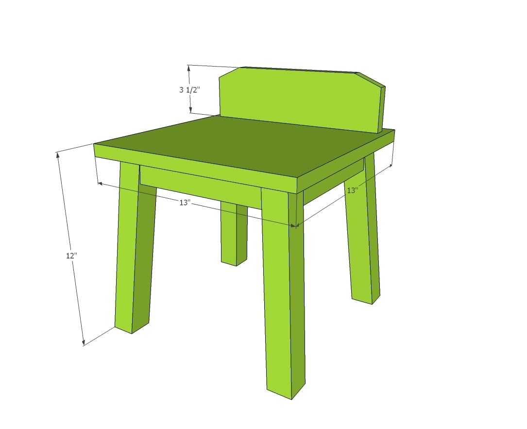diy kids chairs dimensions
