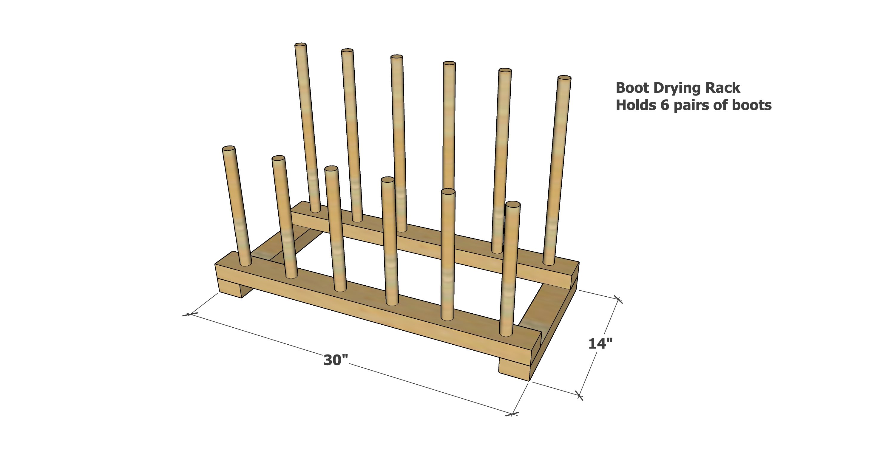 welly boot rack dimensions