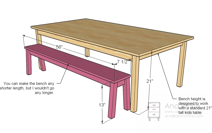 dining room table bench height