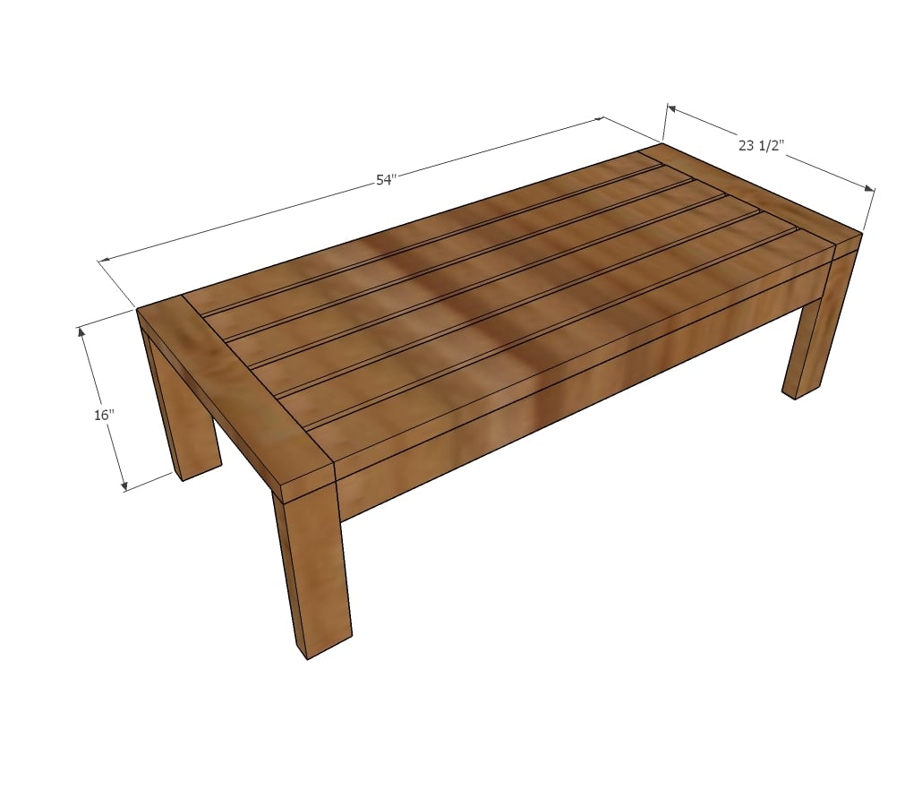 DIY 2X4 outdoor coffee table