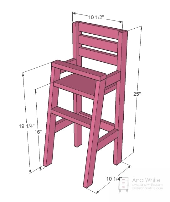 Ana White | Doll High Chair - DIY Projects