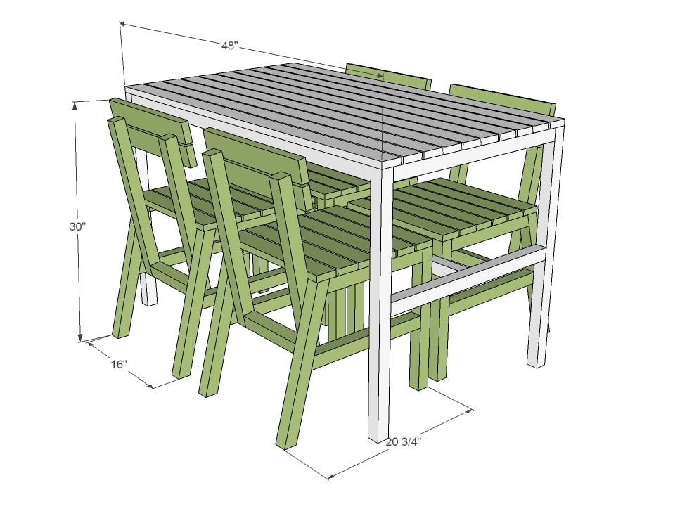Outdoor Table and Chair Plans