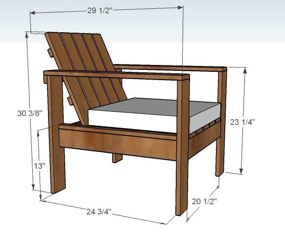 Outdoor Lounge Chair | Free and Easy DIY Project and Furniture Plans