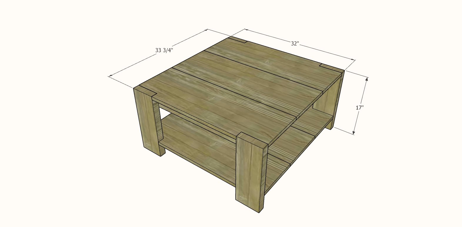 square coffee table dimensions