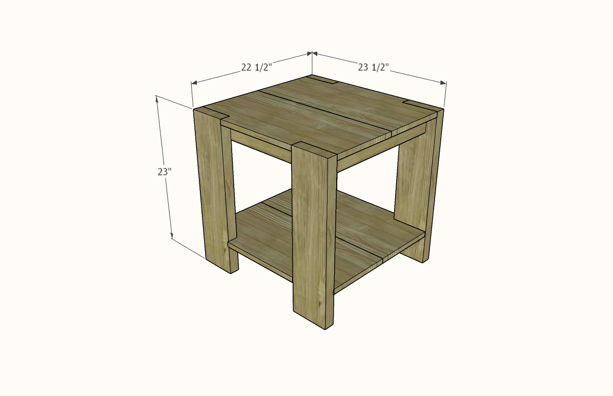 end table dimensions 