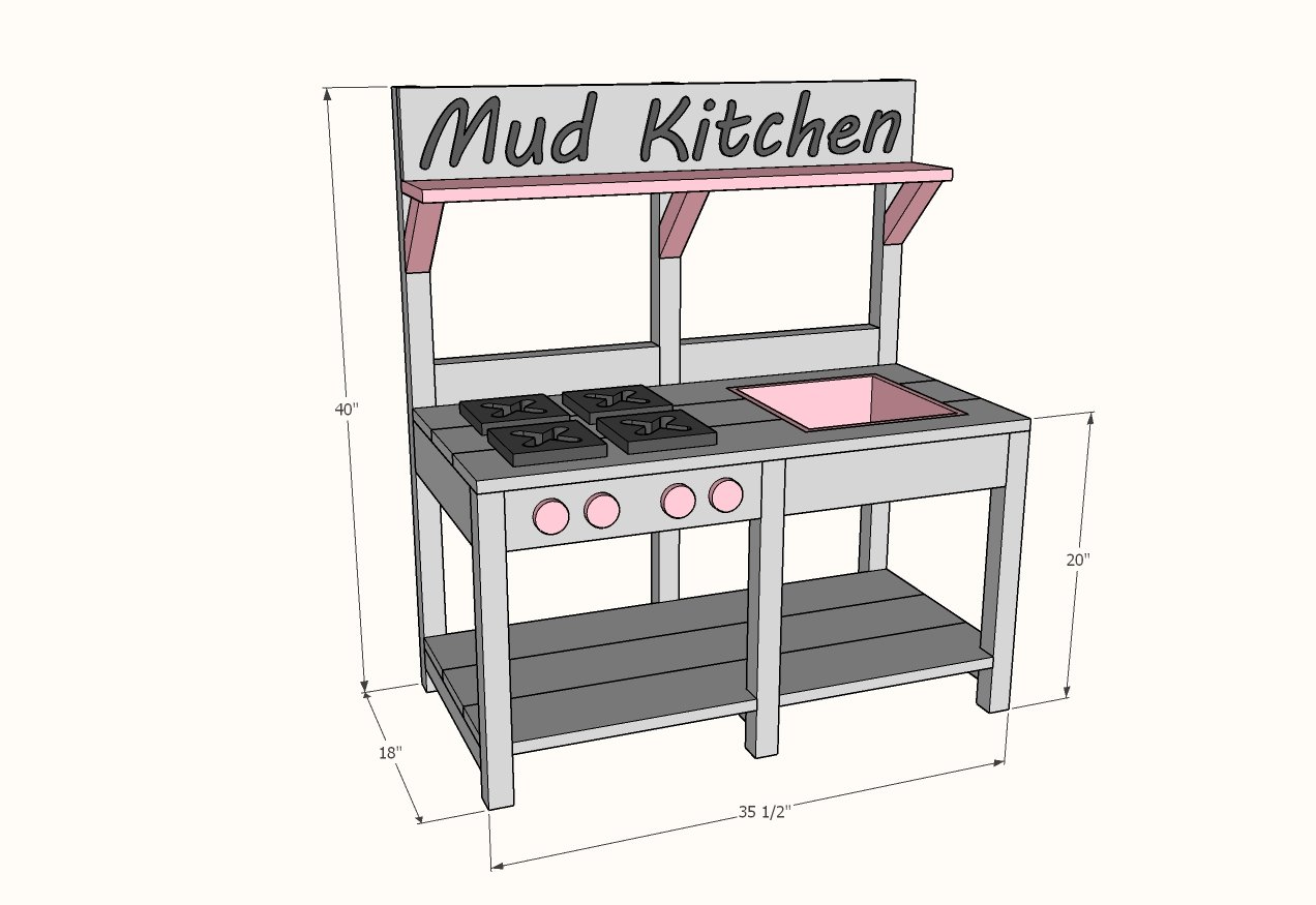 mud kitchen dimensions