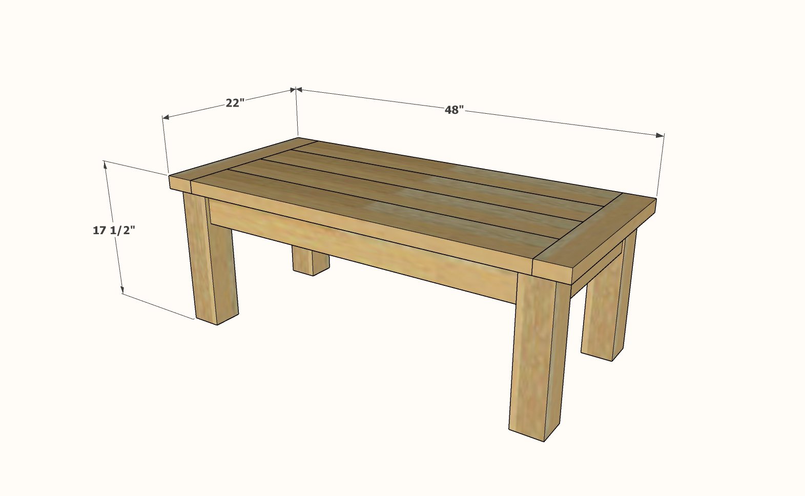 rustic coffee table plans