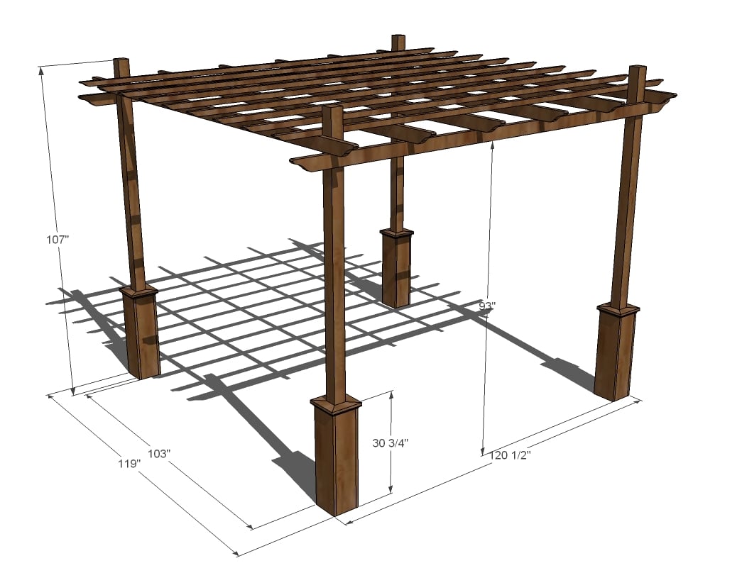 pergola plans dimensions Download Top Free Woodworking PDF Plans