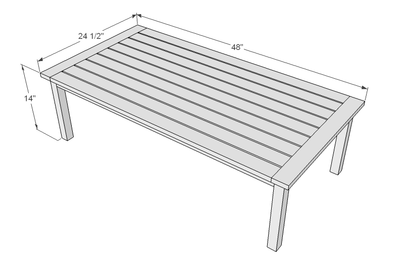 simple outdoor coffee table plans