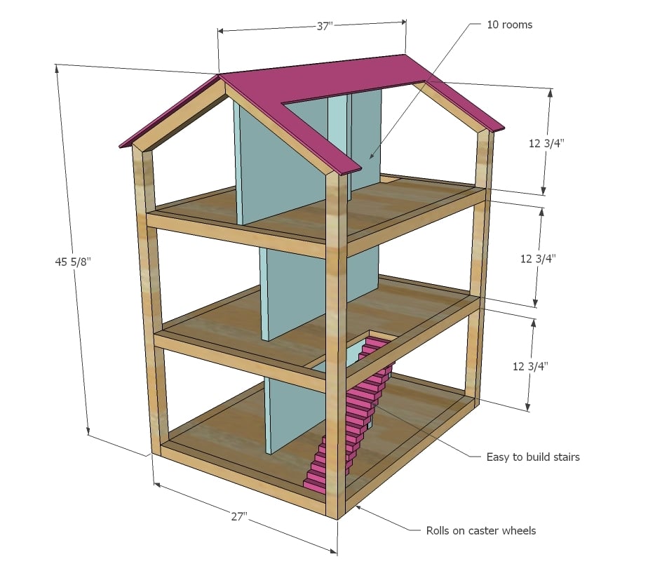 dollhouse blueprints woodworking plans