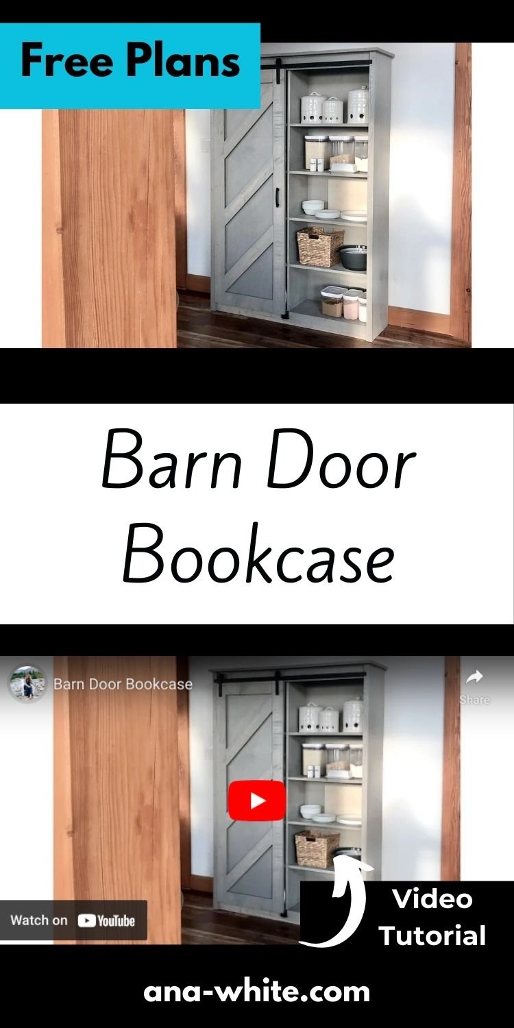 Barn Door Bookcase