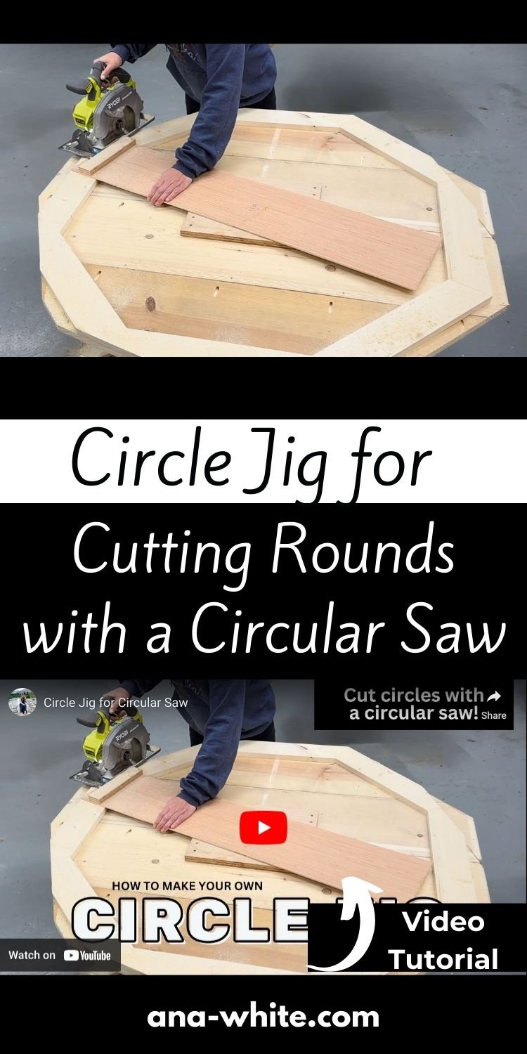 Circle Jig for Cutting Rounds with a Circular Saw
