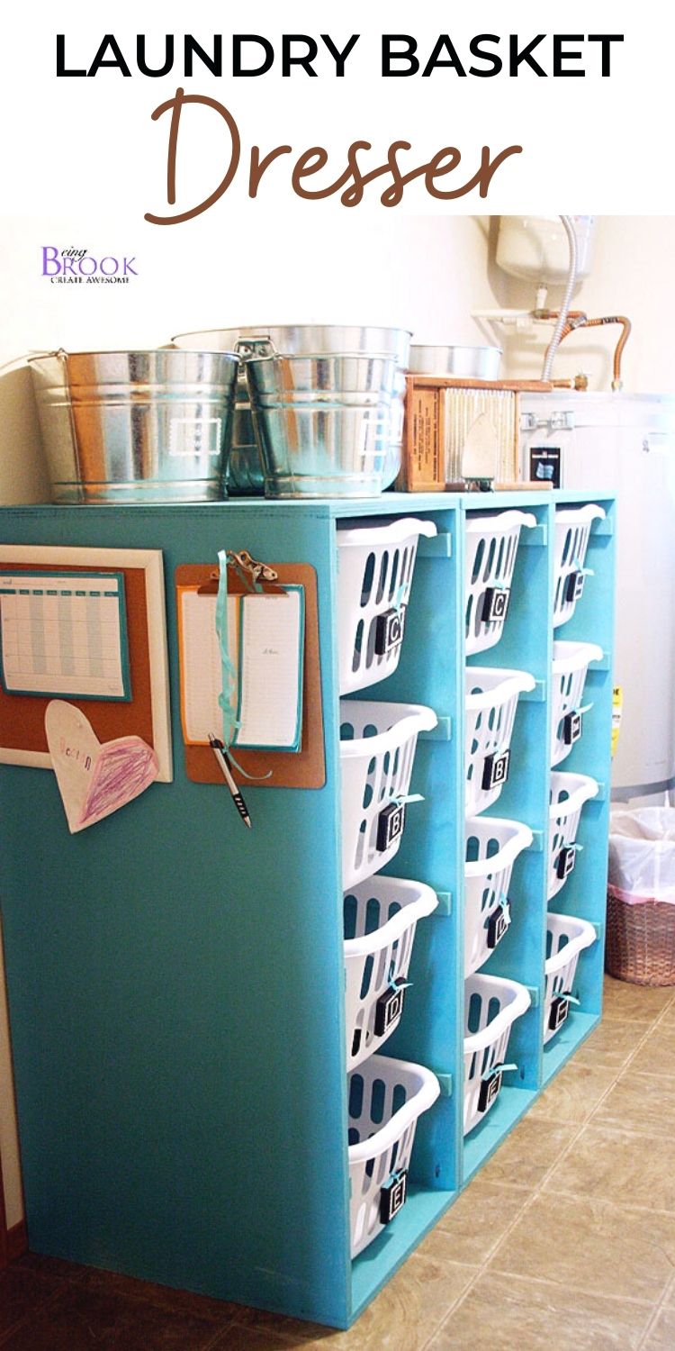 Brook Laundry Basket Dresser - 4 Tall and Lengthwise