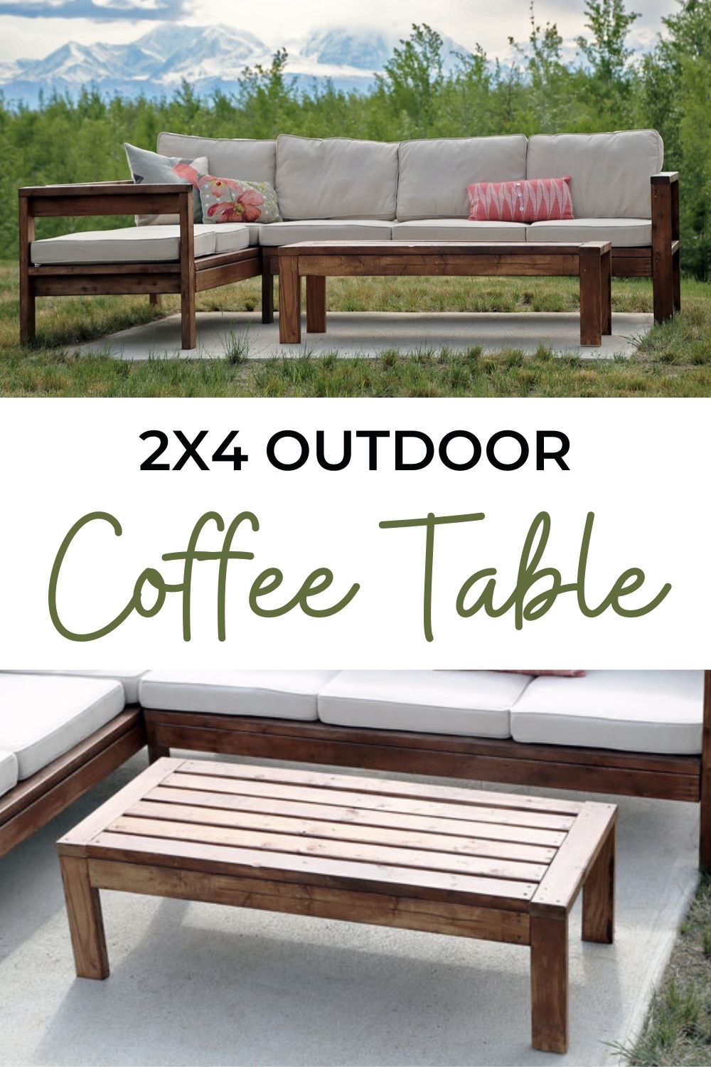 2X4 Outdoor Coffee Table