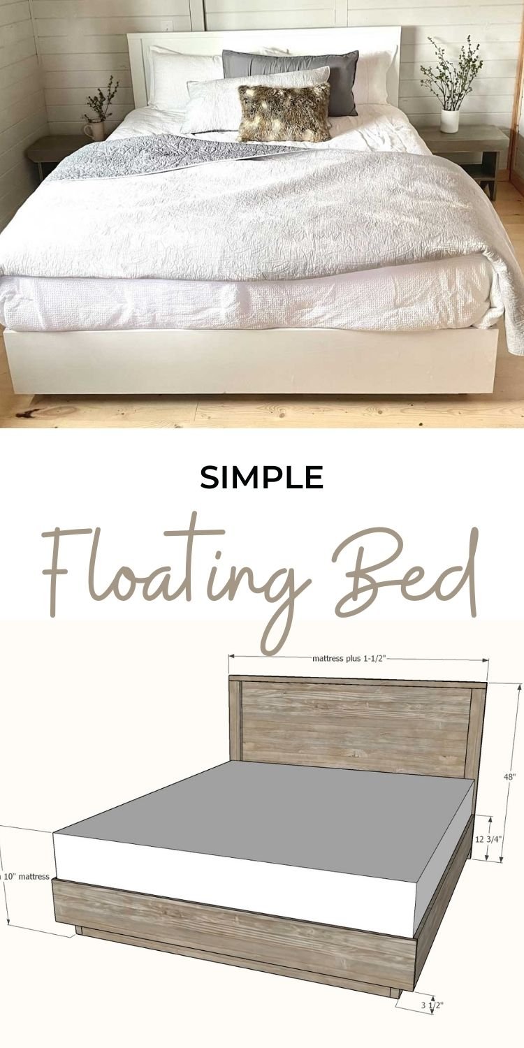 Simple Floating Bed [Mountain Modern Collection]