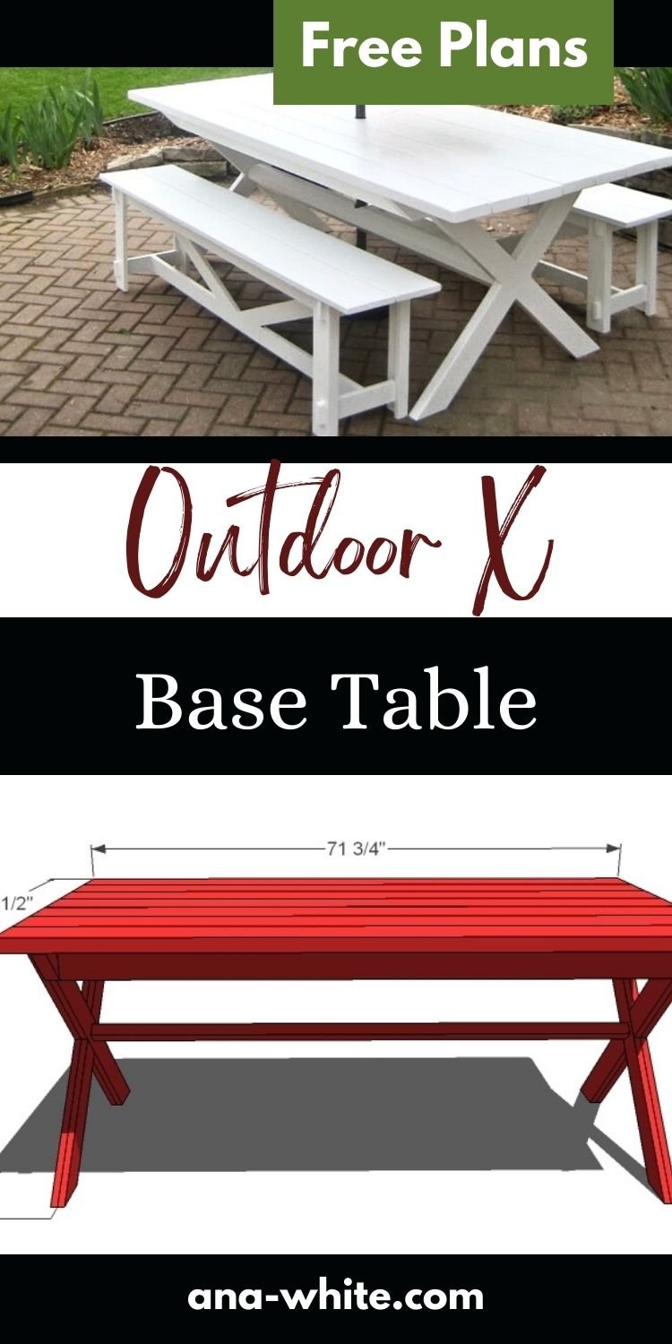 Outdoor X Base Table