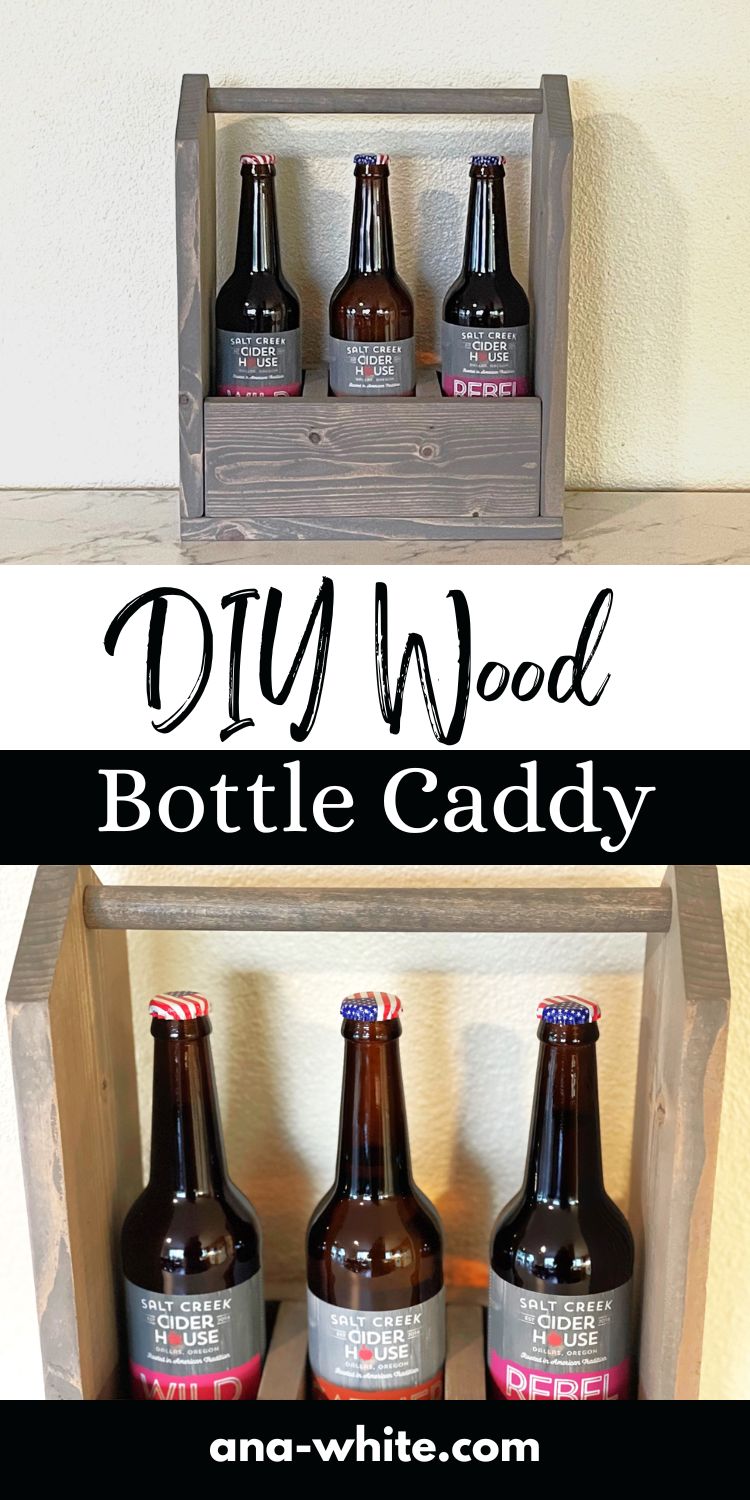 DIY Wood Bottle Caddy for Cider