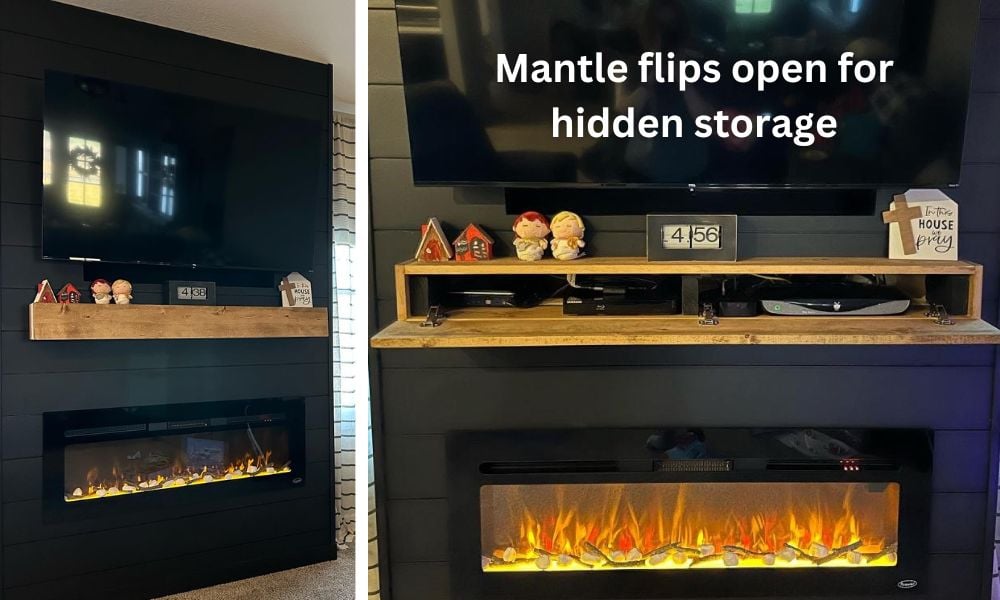 mantle with hidden storage